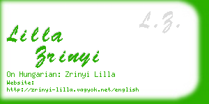 lilla zrinyi business card